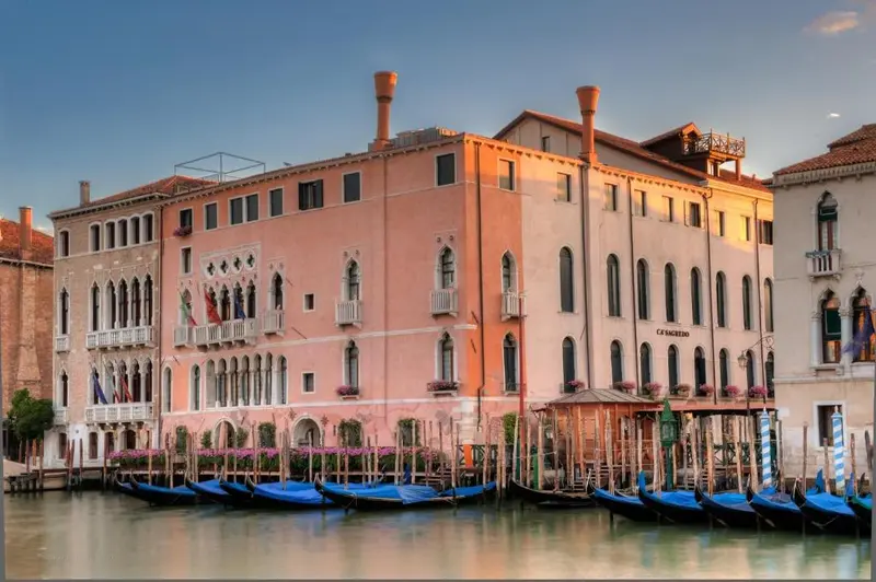 Ca' Sagredo Hotel palazzo facade on the Grand Canal, Venice