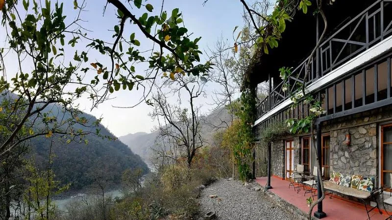 Glasshouse on the Ganges hotel in Rishikesh