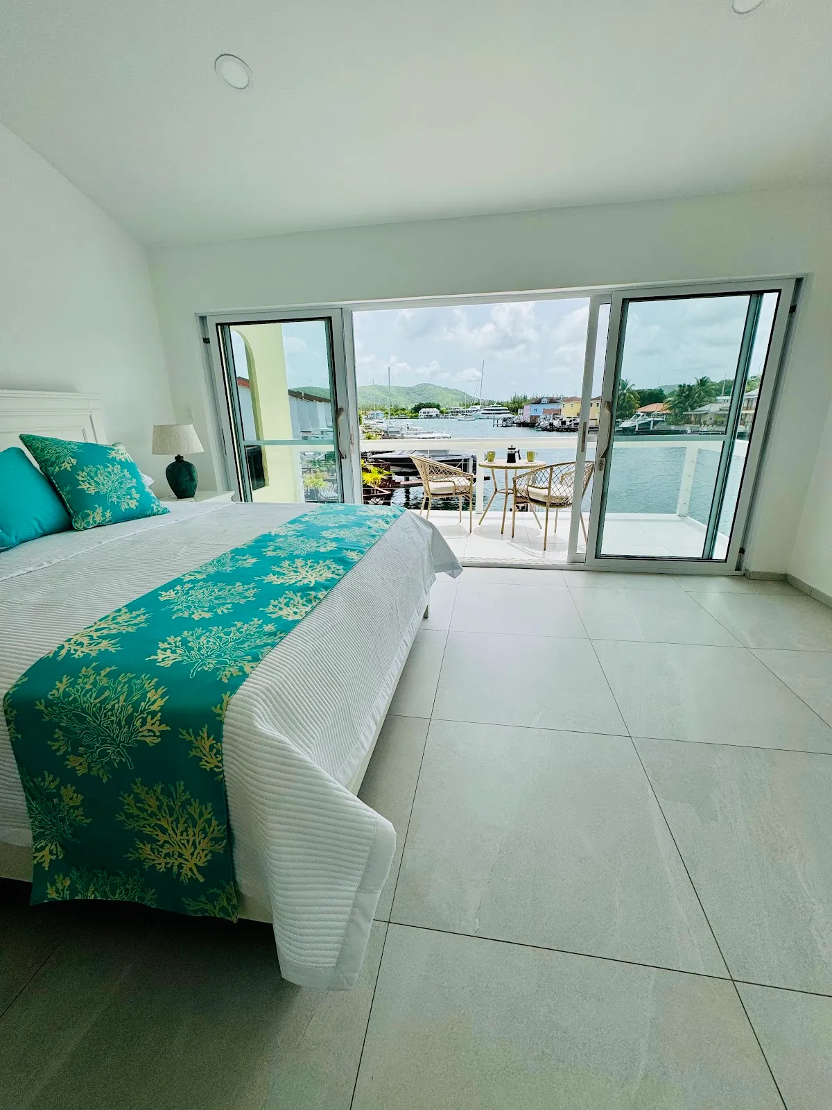 Antigua, Jolly Harbour, Clearwater Villa 217b, English Harbour exterior view