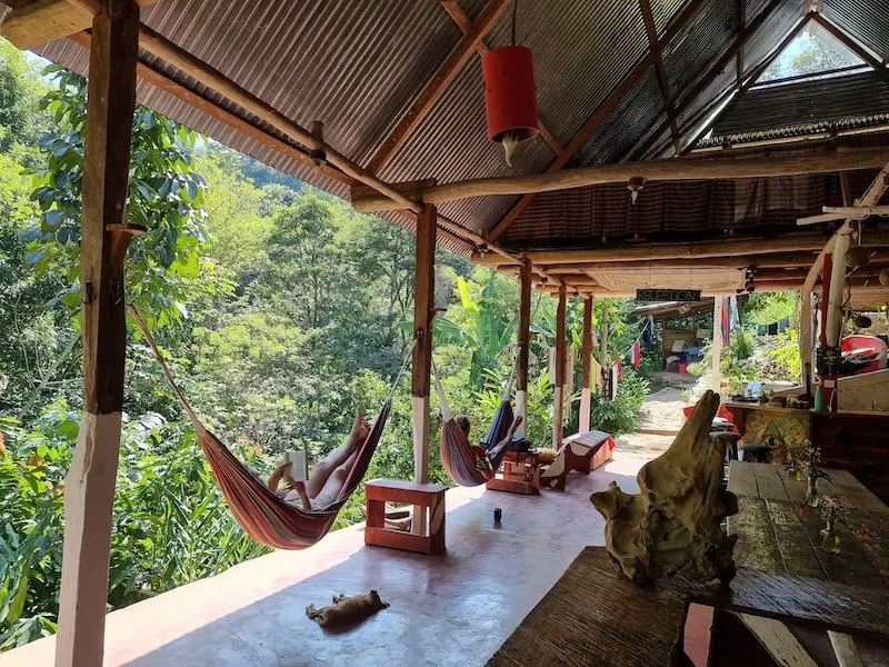 Chi Bocol Community Hostel, Semuc Champey exterior view