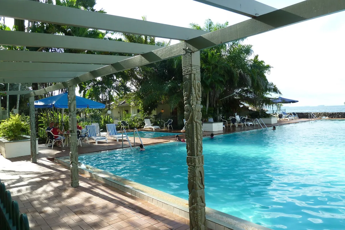 Kalibobo Village Hotel waterfront Bungalows, Madang exterior view