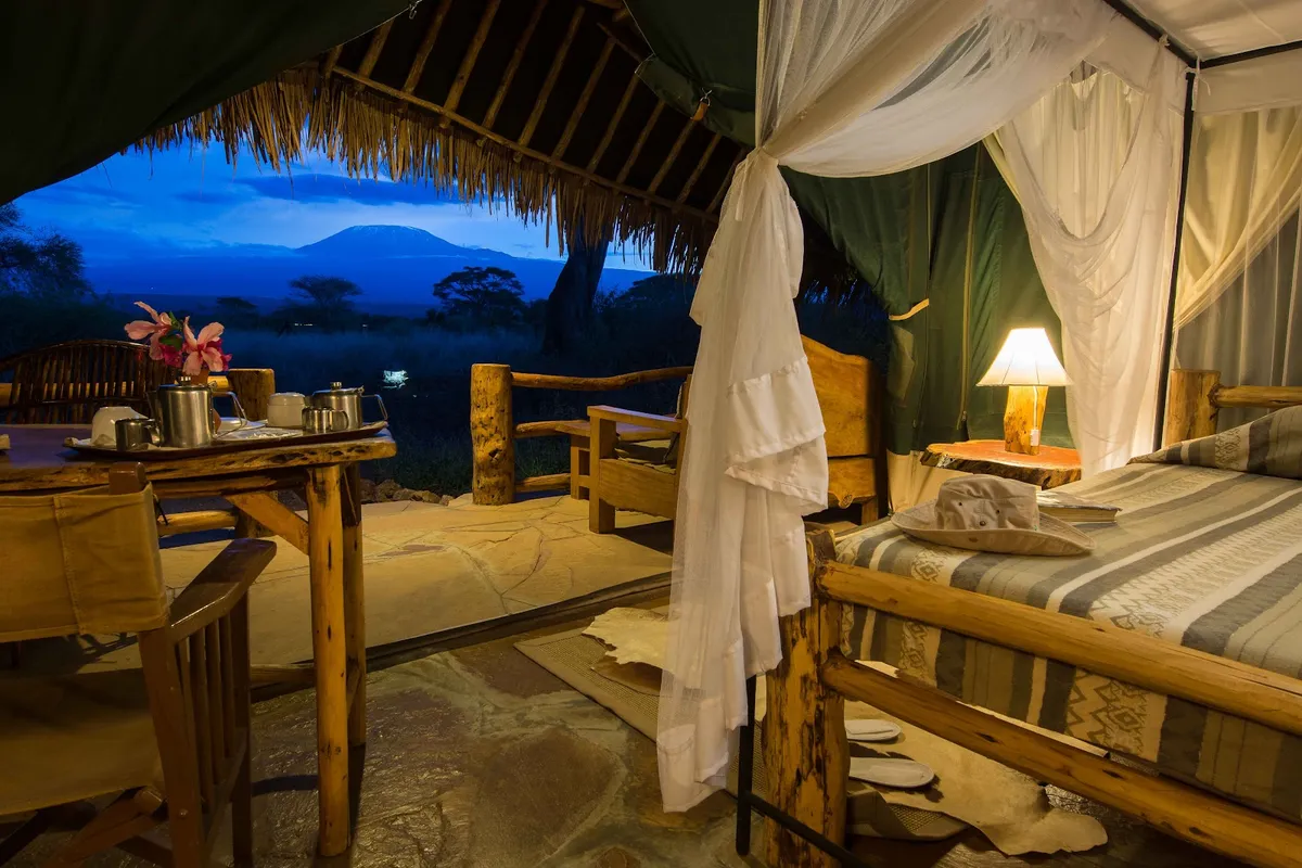 Kibo Safari Camp, Amboseli, Kenya, Amboseli exterior view