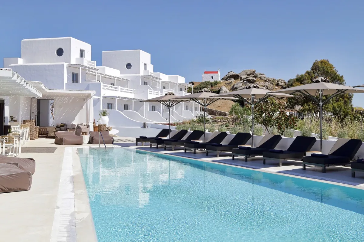 Livin' Mykonos Hotel by Mr and Mrs White, Mykonos exterior view