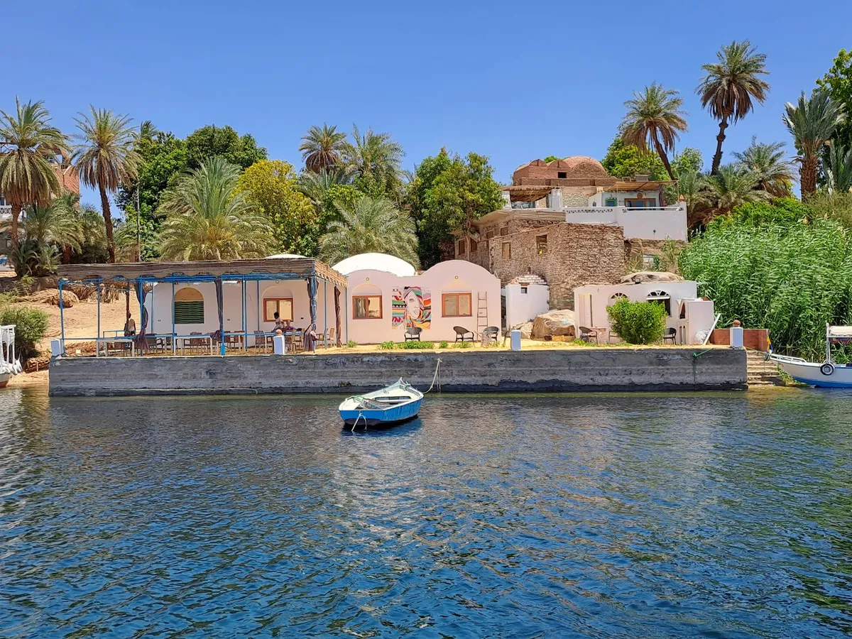 Nile view guest house Elephantine Island, Aswan exterior view