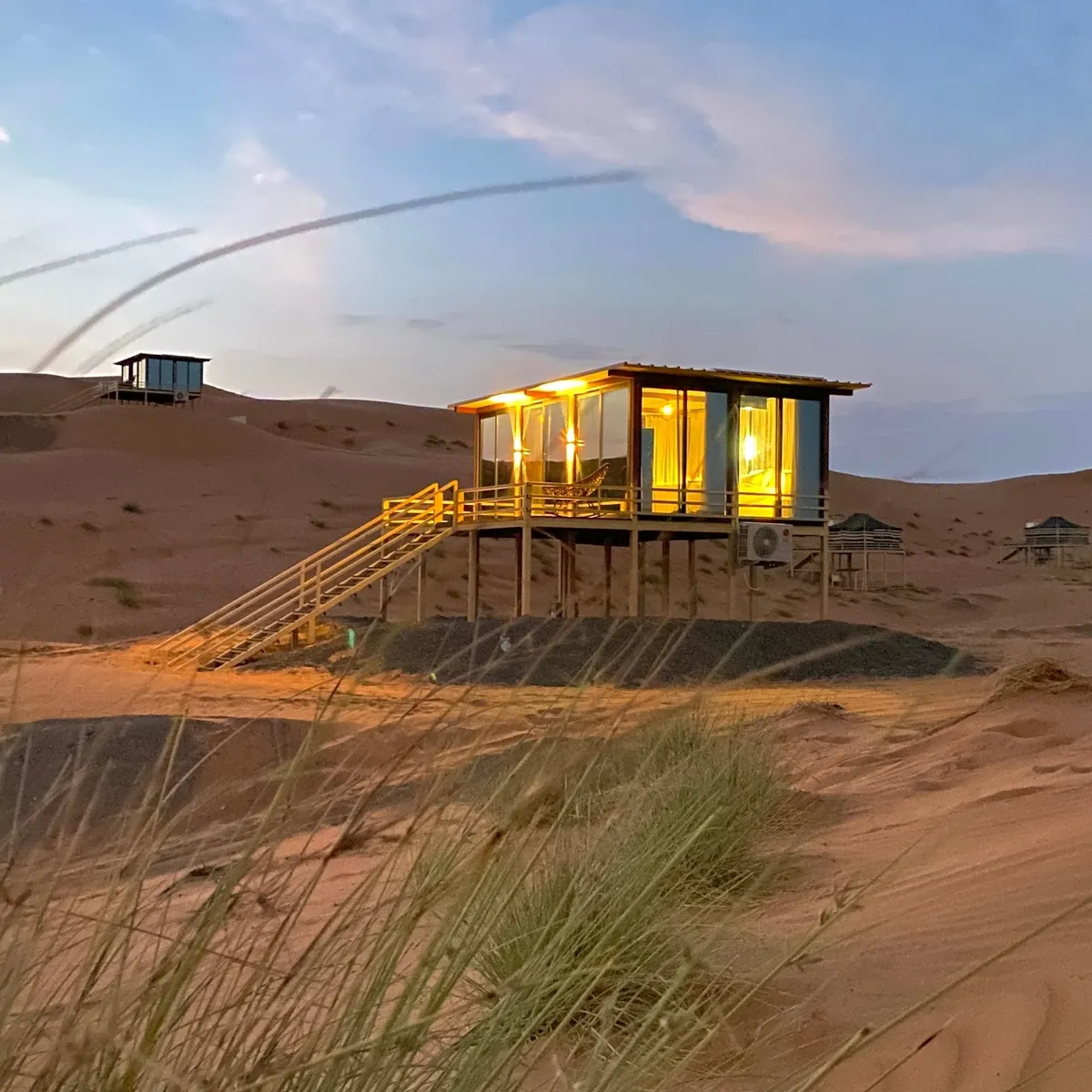 Oman desert private camp, Wahiba Sands exterior view