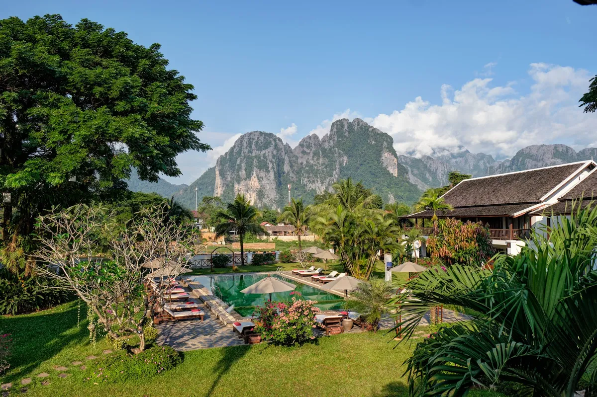 Riverside Boutique Resort, Vang Vieng exterior view