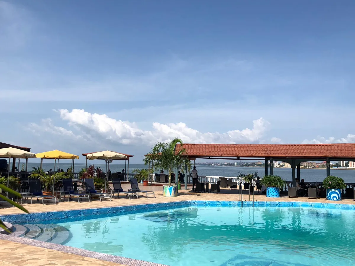 Small boat hotel, Conakry exterior view