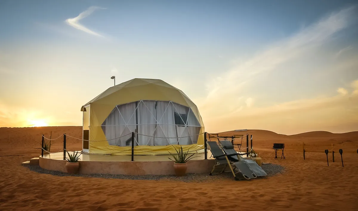 Starry Domes Desert Camp, Wahiba Sands exterior view