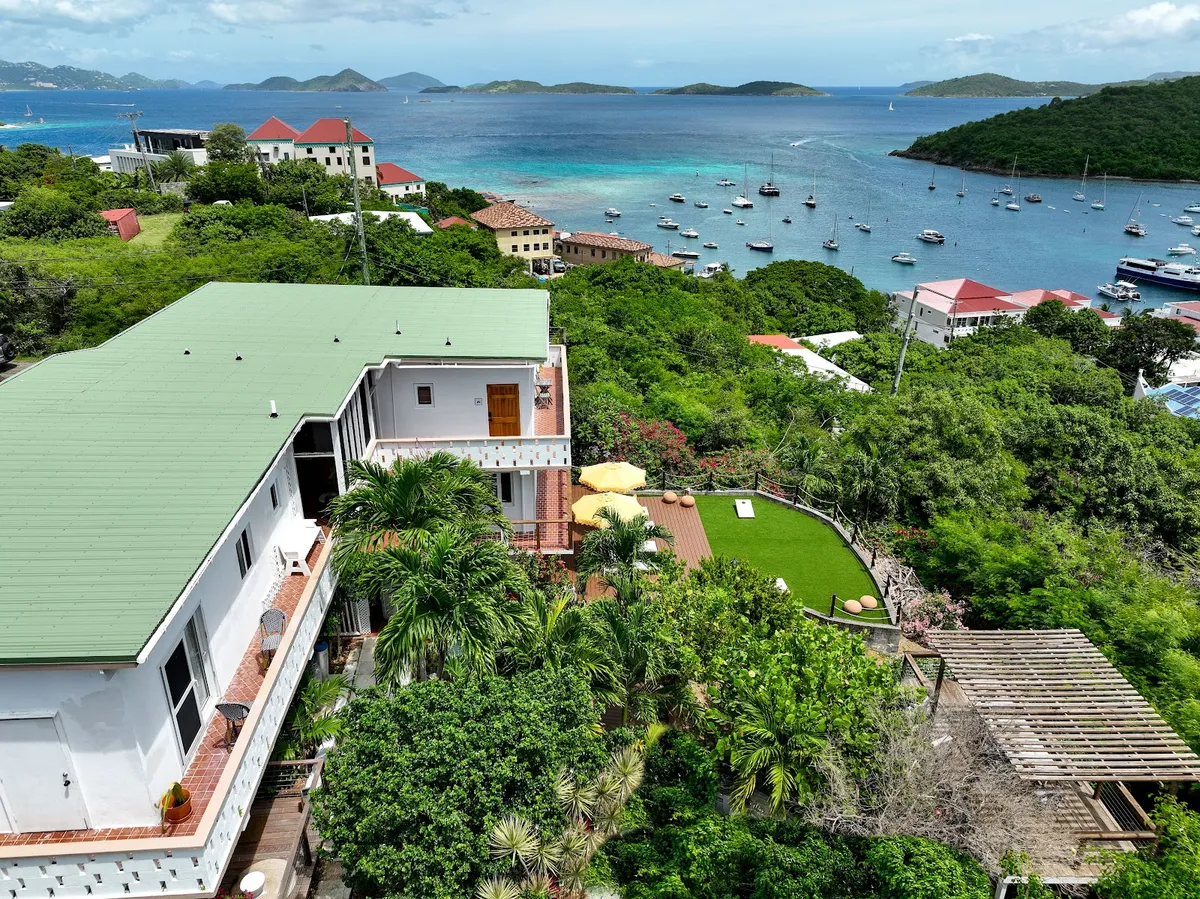 The Flamingo House, St John exterior view