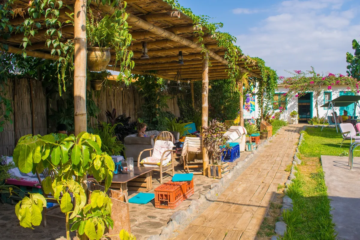 The Upcycled Hostel, Huacachina exterior view