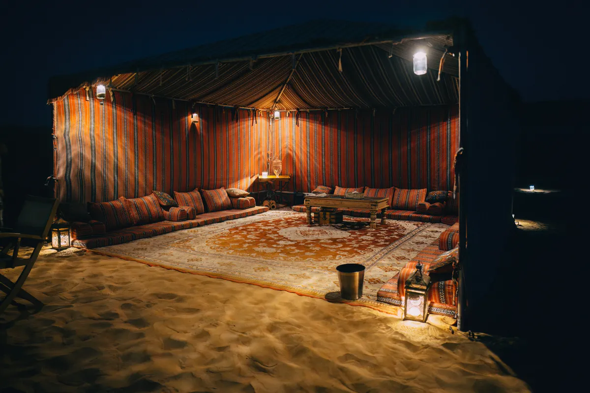 Canvas Club Luxury Tents, Wahiba Sands interior view