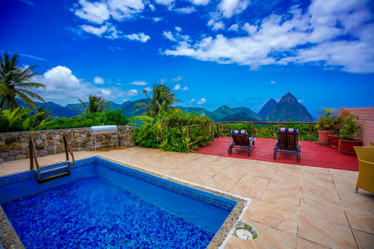 Crystals Luxury Villa Hotel St Lucia, Marigot Bay interior view