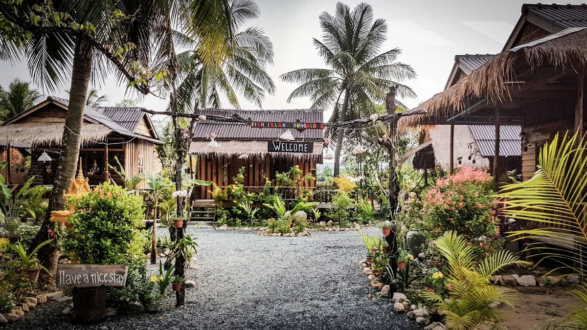 Fish Island Bungalows, Kampot interior view