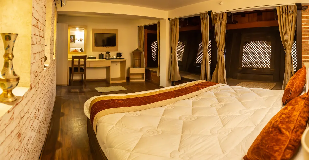Hotel Traditional and Rooftop cafe, Bhaktapur interior view