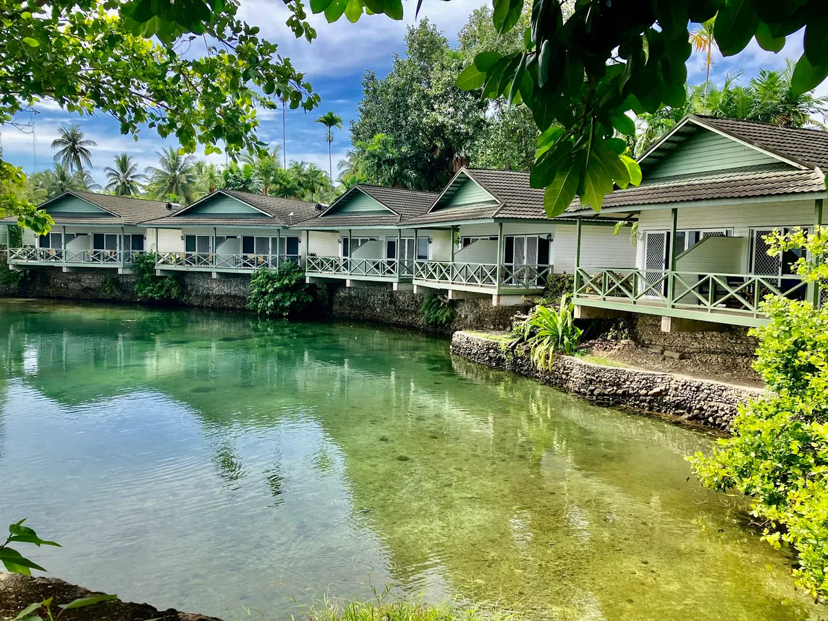 Kalibobo Village Hotel waterfront Bungalows, Madang interior view