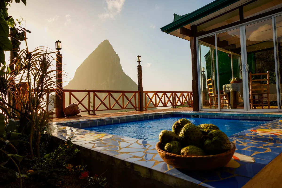Ladera Resort, Soufriere interior view