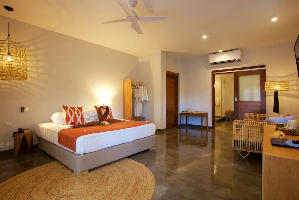 Les Lauriers Eco Hotel, Praslin interior view