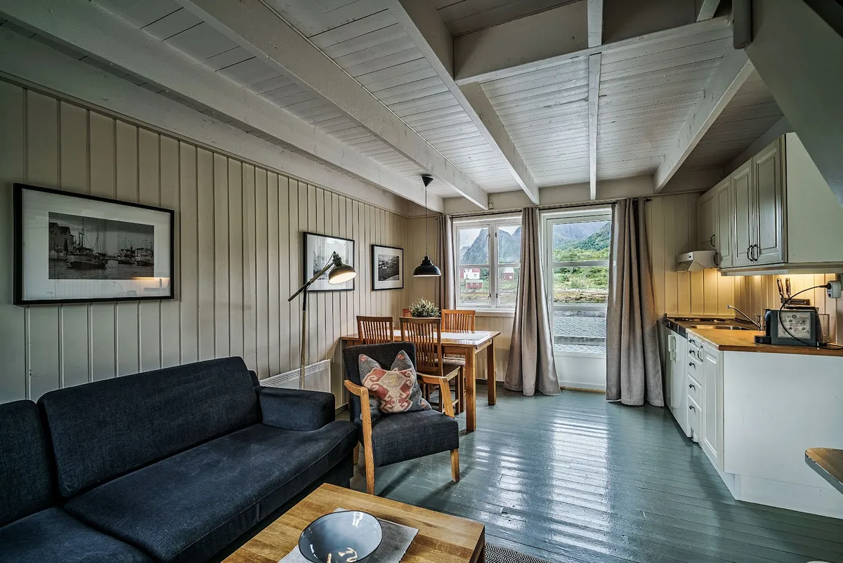 Nyvågar Rorbuhotel, Lofoten interior view
