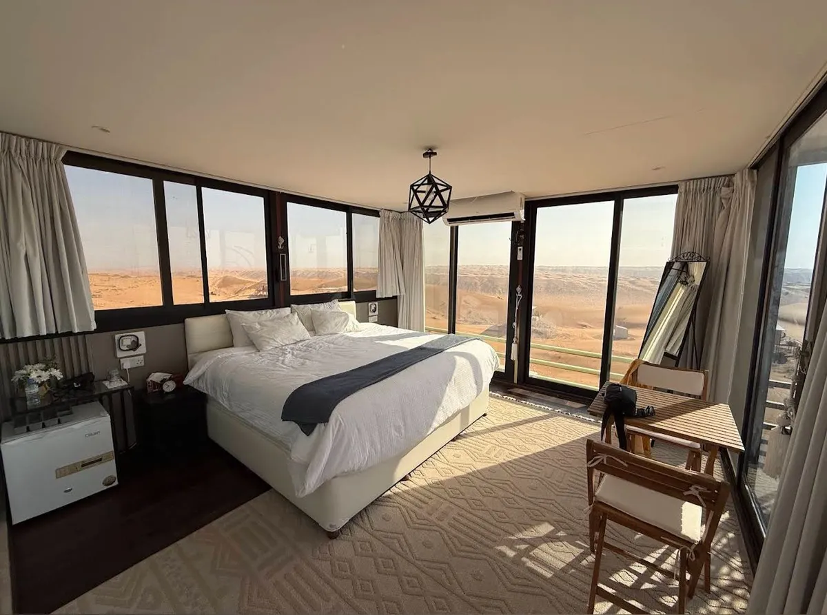 Oman desert private camp, Wahiba Sands interior view