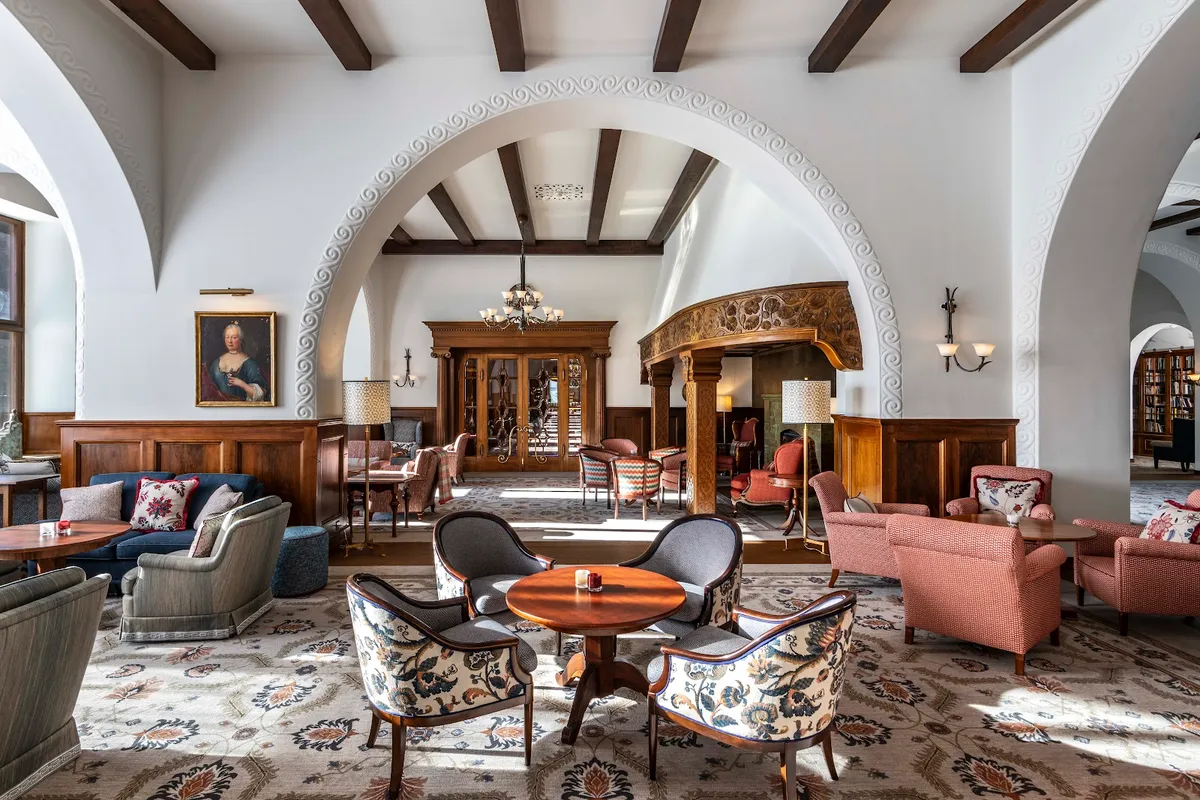 Suvretta House, St Moritz interior view