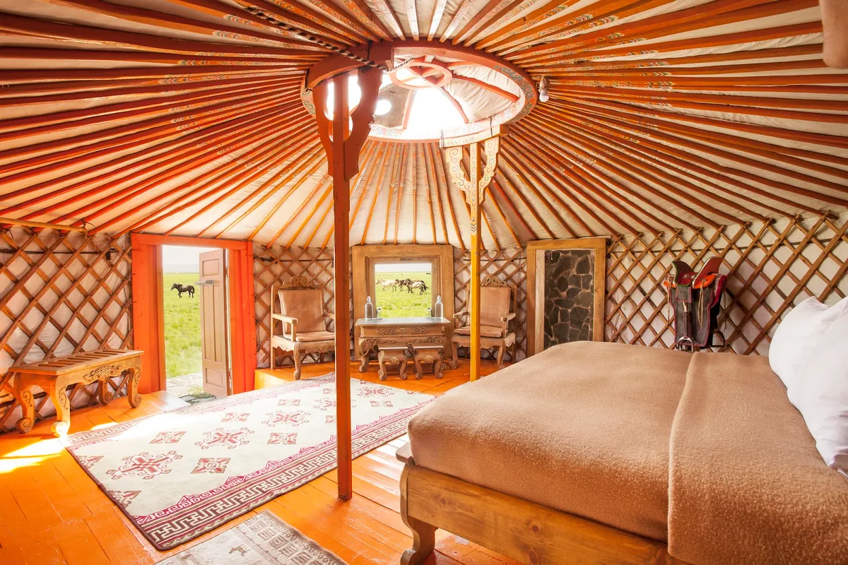 Three Camel Lodge, Gobi Desert interior view