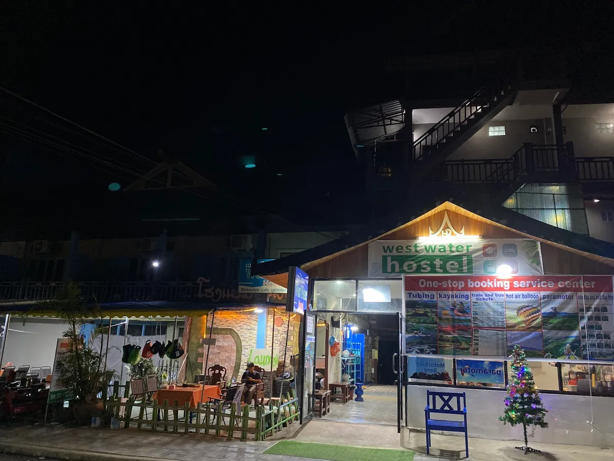 West Water hostel, Vang Vieng interior view