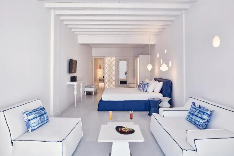 Interior de Katikies Mykonos em Agios Ioannis, Mykonos