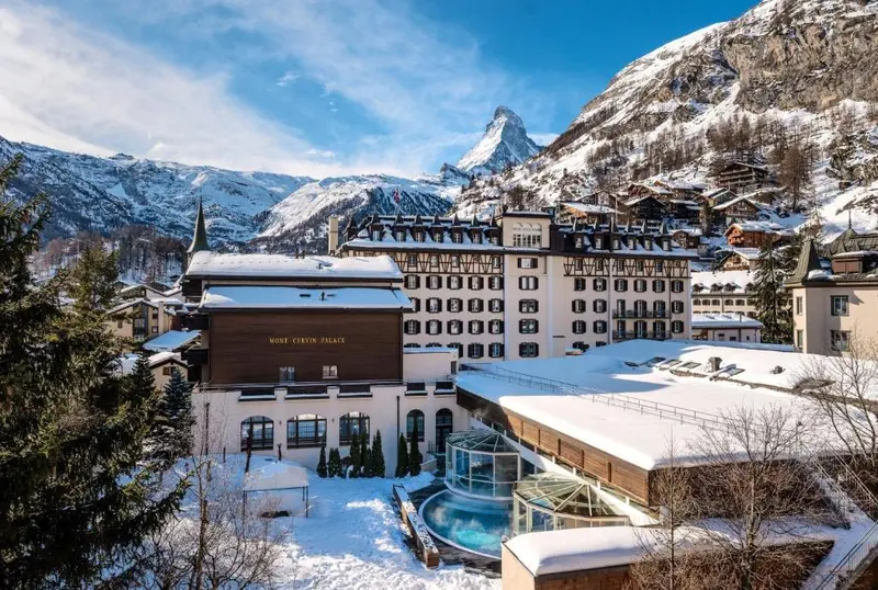 Hotel Mont Cervin Palace en Bahnhofstrasse, Zermatt