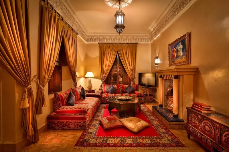 Interior de Riad Kniza em Medina, Marrakech